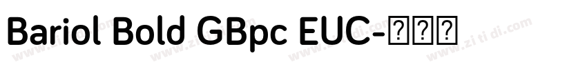 Bariol Bold GBpc EUC字体转换